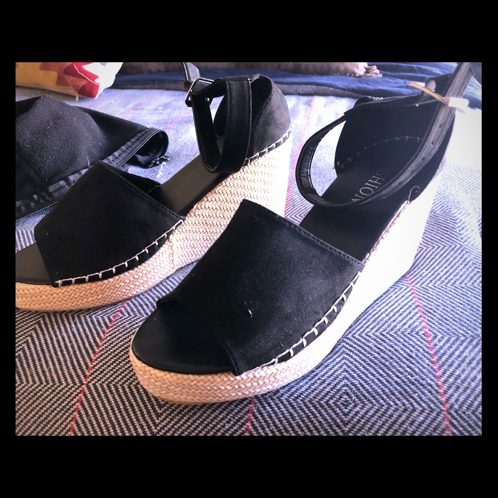 Black espadrilles